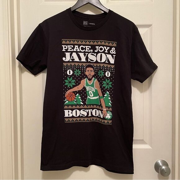 Boston Celtics Jayson Tatum T-Shirt Peace Joy & Jayson 2019 Item of the Game NBA - Picture 1 of 4
